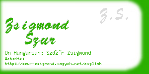 zsigmond szur business card